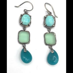 W2359 Silpada Sterling Silver Howlite Earrings (b)